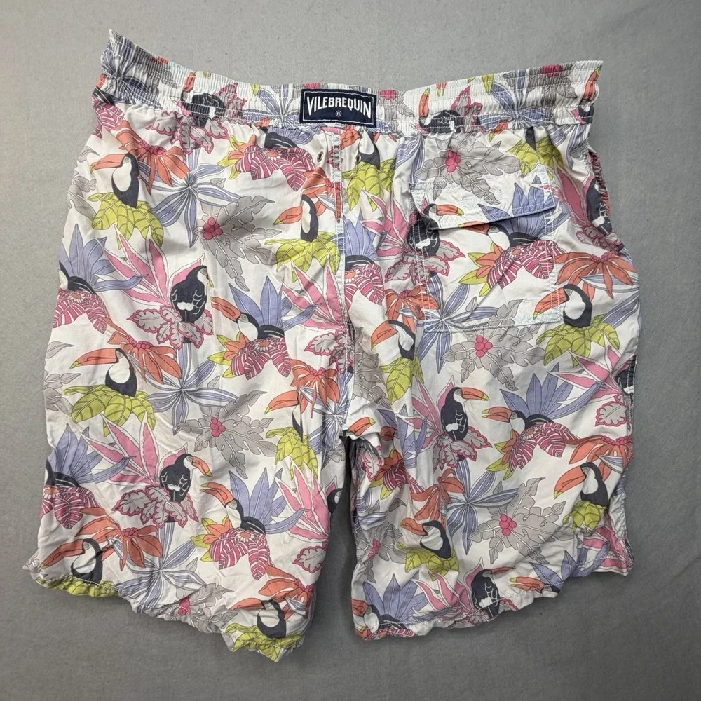 Vilebrequin Swim Trunks Mens XXXL 3XL Toucan Tropical Floral Shorts UNLINED